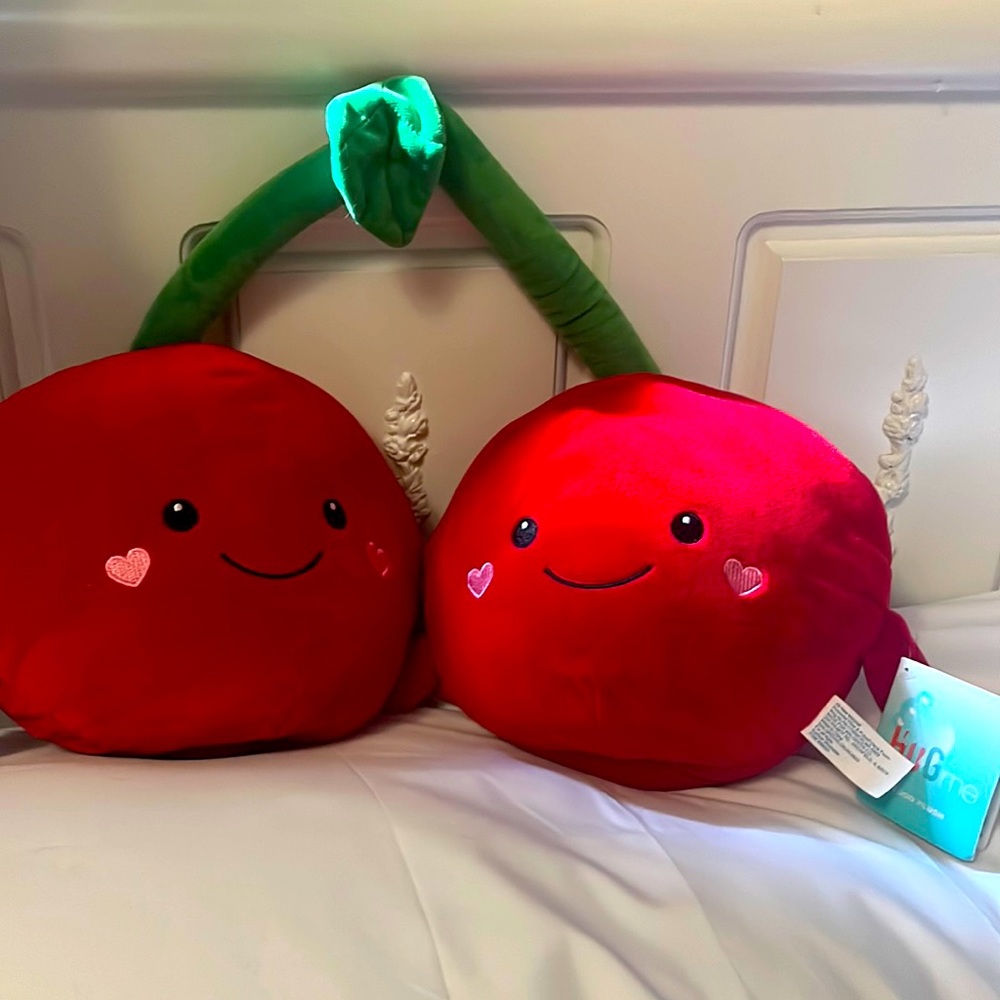 Cherry plush with heart cheeks